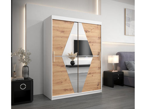 Sliding Door Wardrobe 200/150/62 2 Doors White/Elariva HGIA32546