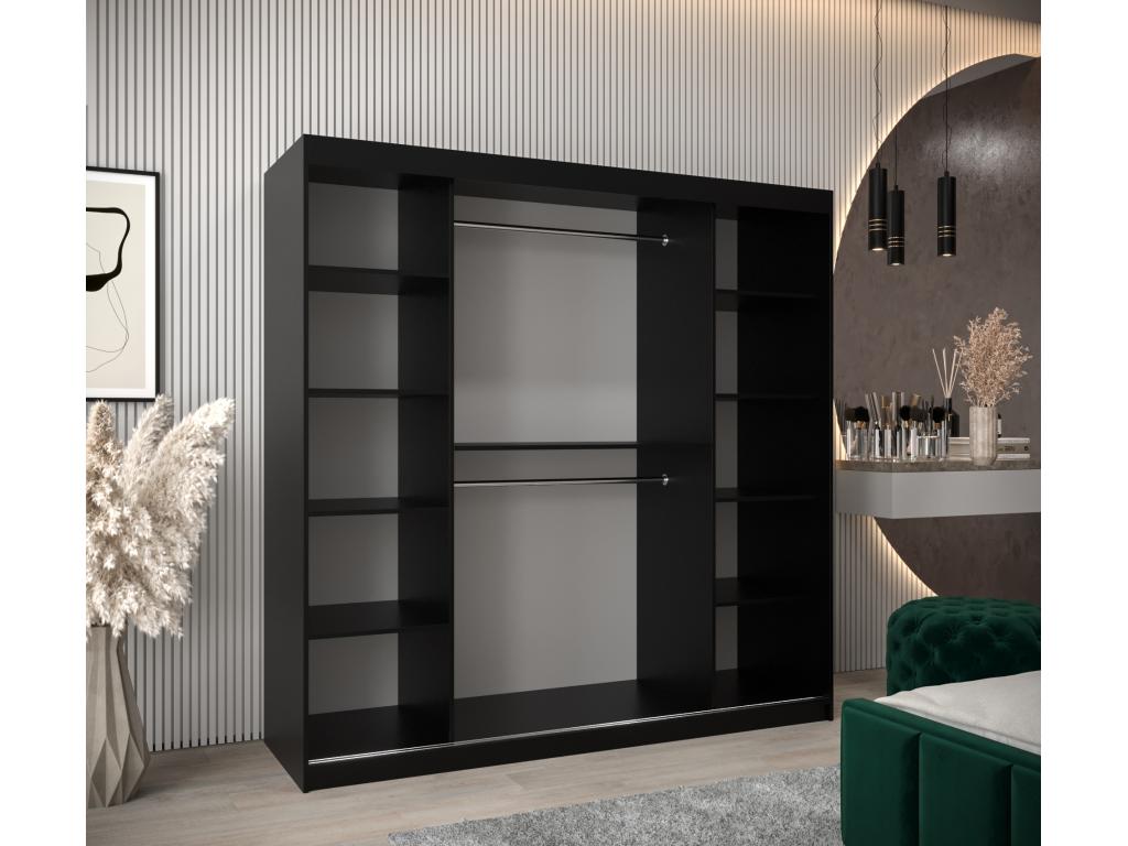 2-DOOR SLIDING WARDROBE 200/200/62 2 Doors Black/Black/Elariva GEVV93639