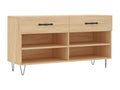 Oak shoe bench 102x35x55 engineered wood MWMZ79030