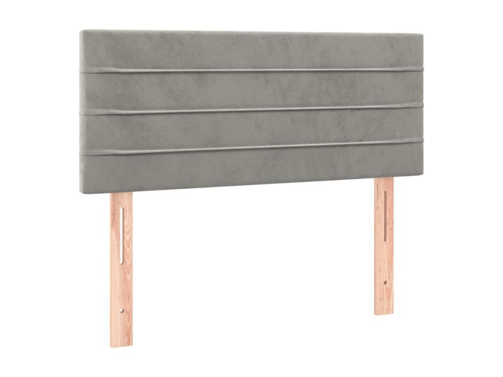 Light Grey Headboard 90x5x78/88 cm Velvet KUJP11183