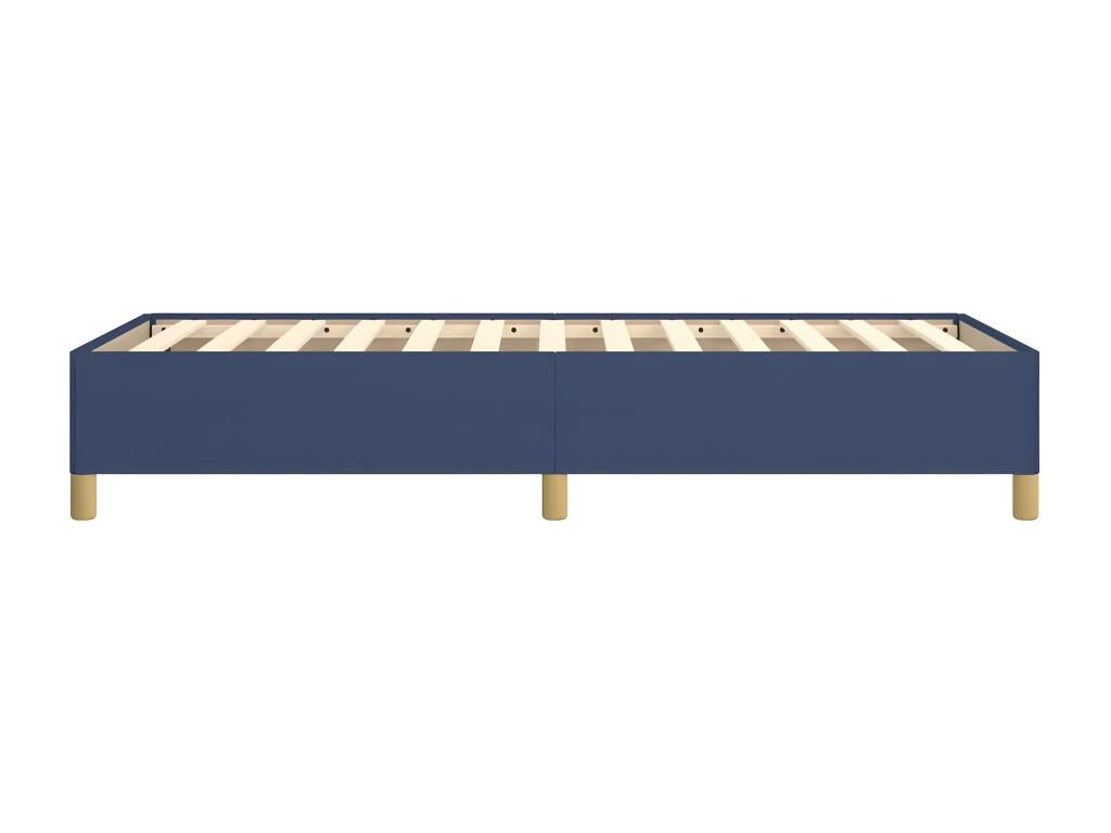 Bed frame without mattress, blue, 90x190 cm, fabric, HSZP06477