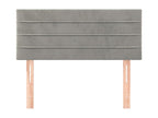 Light Grey Headboard 90x5x78/88 cm Velvet KUJP11183