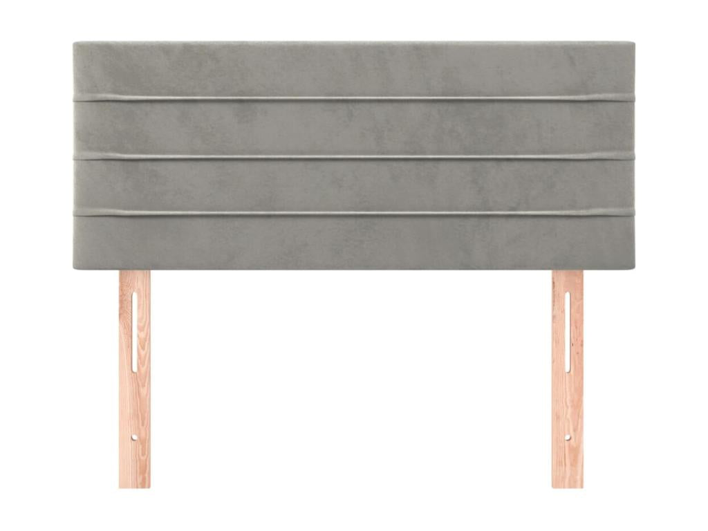Light Grey Headboard 90x5x78/88 cm Velvet KUJP11183