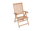 4-Piece Reclining Garden Chairs, Solid Teak Wood, GRSW83631