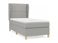 Lysvia bed base with light grey mattress 90x200 Fabric DPIF47757