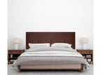 Lysvia Smooth Faux Leather Headboard with Buttons 150x50cm for 150cm Beds - Chocolate FVUY24699