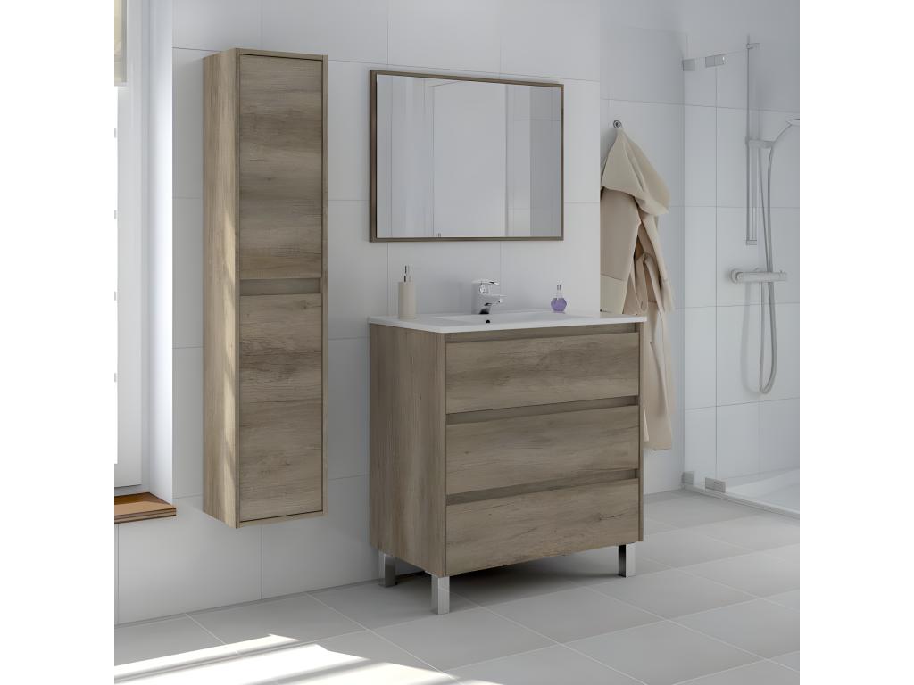 Wall-mounted column with 2 doors, H140 cm, UEAH77192