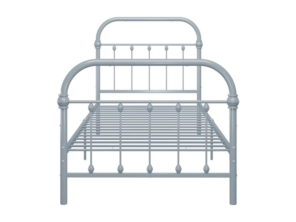 Grey Metal Bed Frame 90x200 cm IENT54127