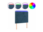 Dark Blue LED Headboard 80x5x118/128 cm Velvet UYCL70301