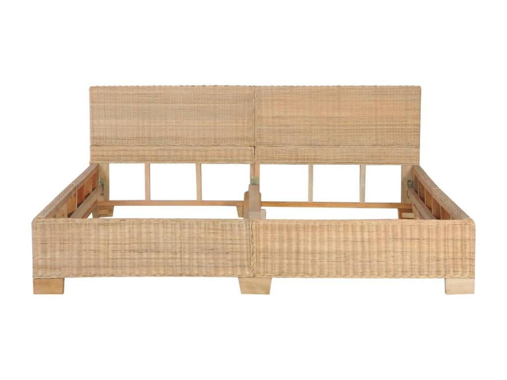 Handwoven bed frame without mattress, genuine rattan LZAG67765