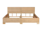 Handwoven bed frame without mattress, genuine rattan LZAG67765