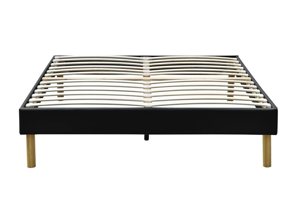 Lysvia black spring and memory foam mattress and bed base, 180x200 cm, 25.5 cm thick, 80 kg/m³, 5 zones, DMBC39589