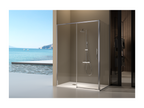 Lysvia fixed shower screen with sliding door, 134-136.6 cm, FELA32310