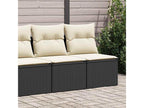 Elariva CWVB89571 4-piece garden furniture set with cushions, black woven resin