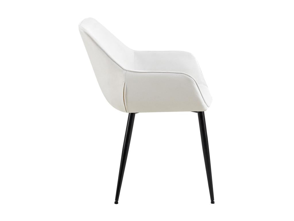 Set of 2 chairs with armrests - Fabric - Cream - Lysvia HLGS95794