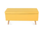 Scandinavian-style storage bench in yellow fabric ZTYC92953