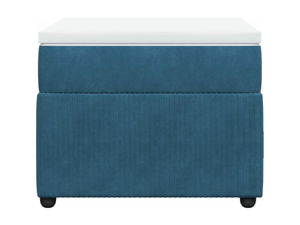 Bed base with mattress, dark blue, 100x200 cm, HFFL48093