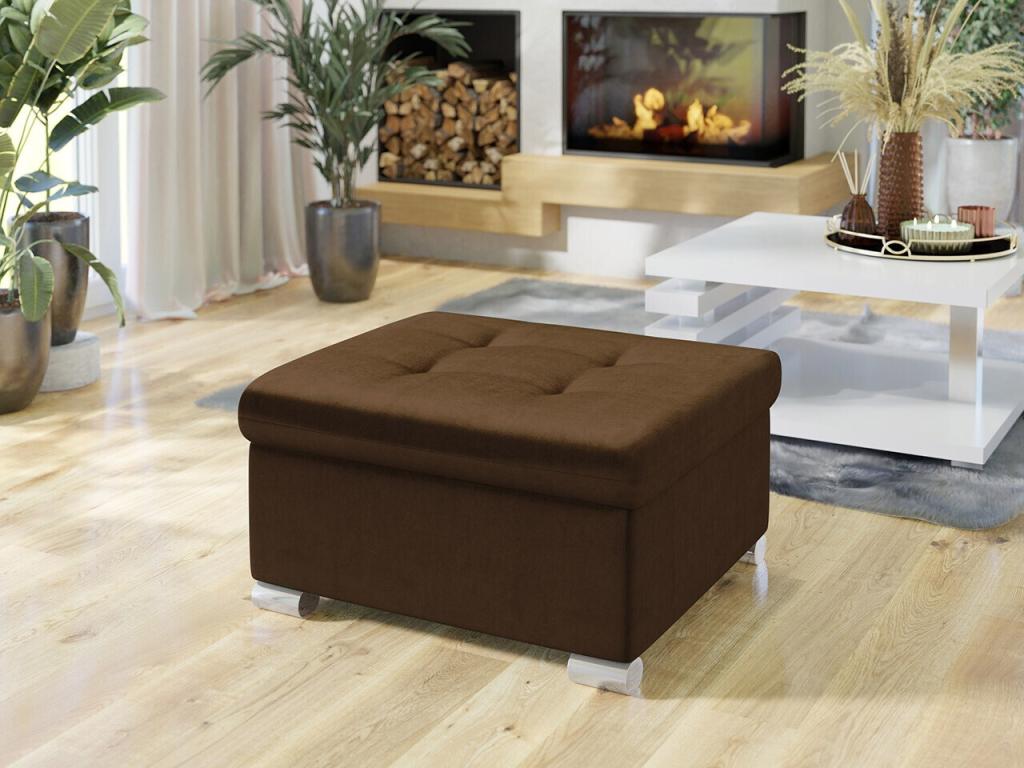 Pouf 115 Brown 41x68x70cm Upholstery Plastic Feet EDWM17757