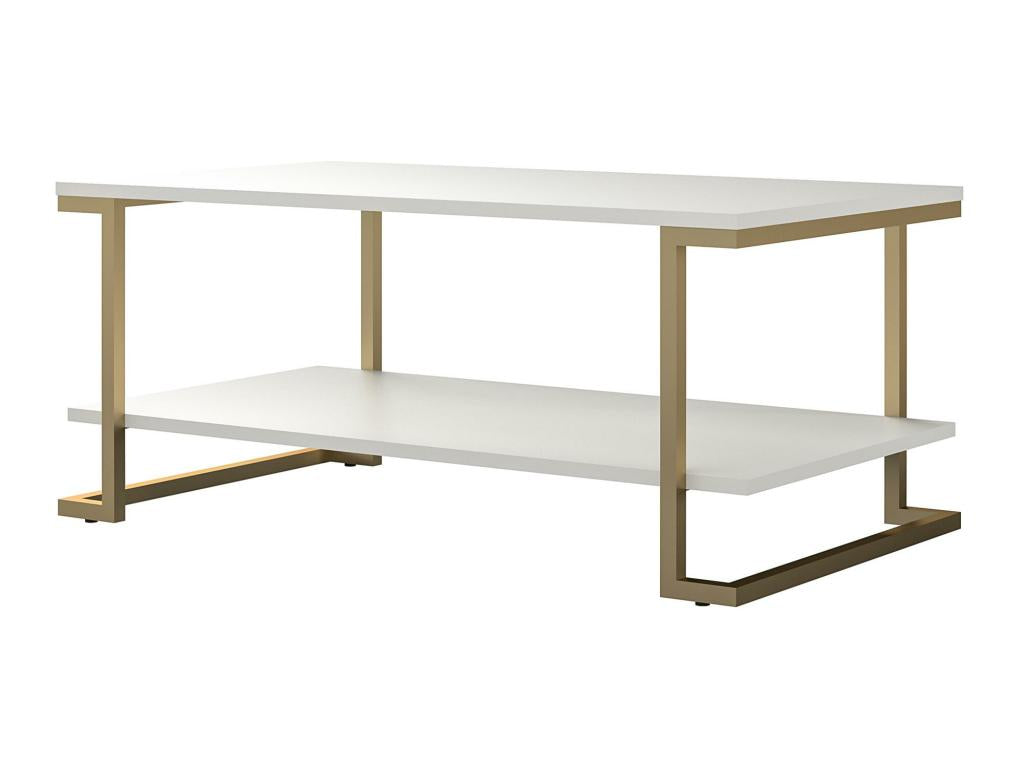 Coffee table with 1 shelf in white MDF IWLD80531