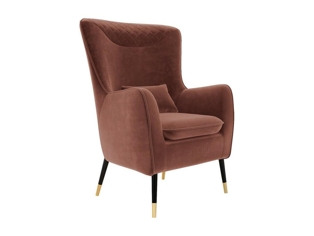 Armchair 114 Rose 103x79x87cm Upholstery Metal Legs ZBES34204