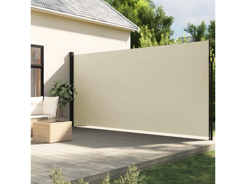 Cream retractable side awning 200x600 cm PMBM19986