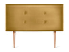 Elariva Faux Leather Headboard with 2 Button Closures 90x105cm with Legs for 80/90cm Beds - Gold QYKO93916