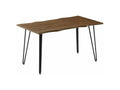 Lysvia dining table with Lysvia-colored MDF top - black metal legs 140x80x76 cm UQHY69221