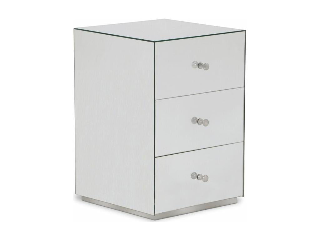 Bedside Table 63cm Transparent / Silver YEAM26032