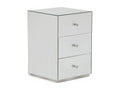Bedside Table 63cm Transparent / Silver YEAM26032