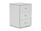 Bedside Table 63cm Transparent / Silver YEAM26032
