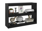 Black Bookshelf/Room Divider 100x30x71.5 cm Solid Pine AWIF34696