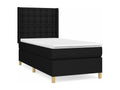 Bed base with mattress, black, 90x190 cm, fabric, BJFV85958