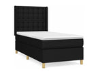 Bed base with mattress, black, 90x190 cm, fabric, BJFV85958