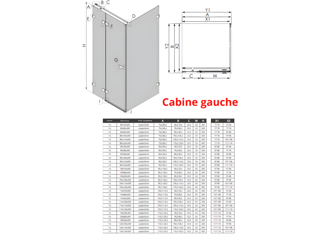 Brushed stainless steel shower enclosure 100x70cm, left-hand pivot, Elariva, front access LASV36626