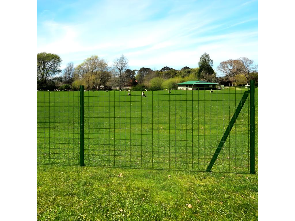 Euro Steel Fence 25x1.7 m Green 7 EMLM54621
