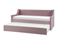Velvet Trundle Bed 90x200 cm Pink LISS72166