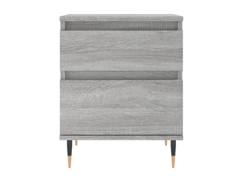 2-piece grey bedside tables, 40x35x50 cm, engineered wood, HHDV65320