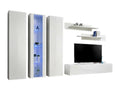 FLY C4 TV unit, glossy white design - Modern and trendy wall-mounted unit for your living room LEJB51443