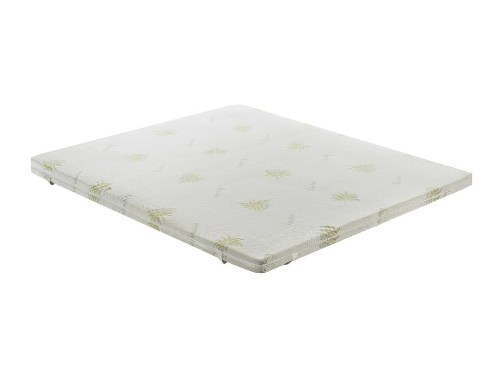 Elariva - Memory Foam Mattress Topper - 10 cm High - Removable Aloe Cover 200x200 KZCP74818