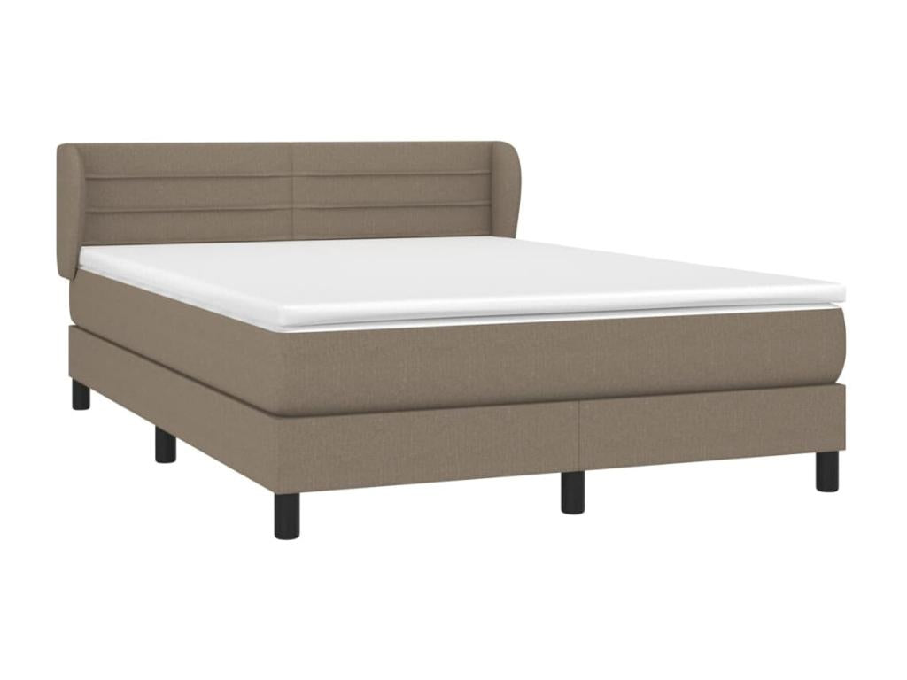 Upholstered bed base with mattress 140x190 cm Fabric PYCY03483