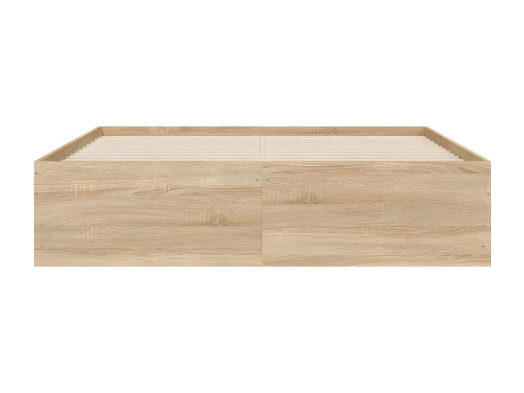 Bed frame with drawers, without mattress, oak, 120x200 cm, ZCMN37391