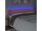 Pink LED Headboard 163x16x78/88 cm Velvet RJRG38056