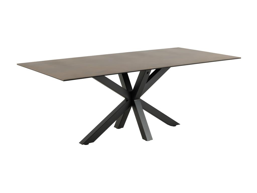 Lysvia - 8-person ceramic and metal dining table - Brown VHZZ29970