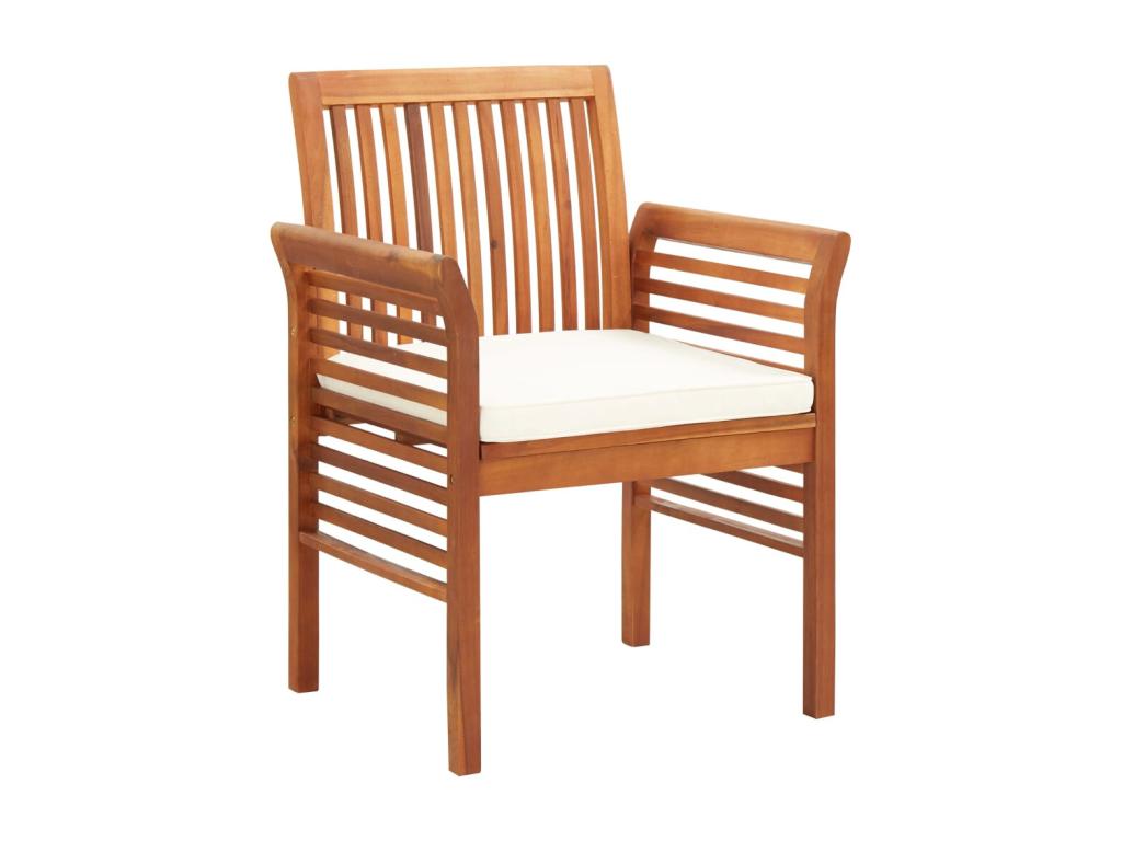 Garden chairs with cushions, 4 pieces, solid Elariva wood, VBKA56926