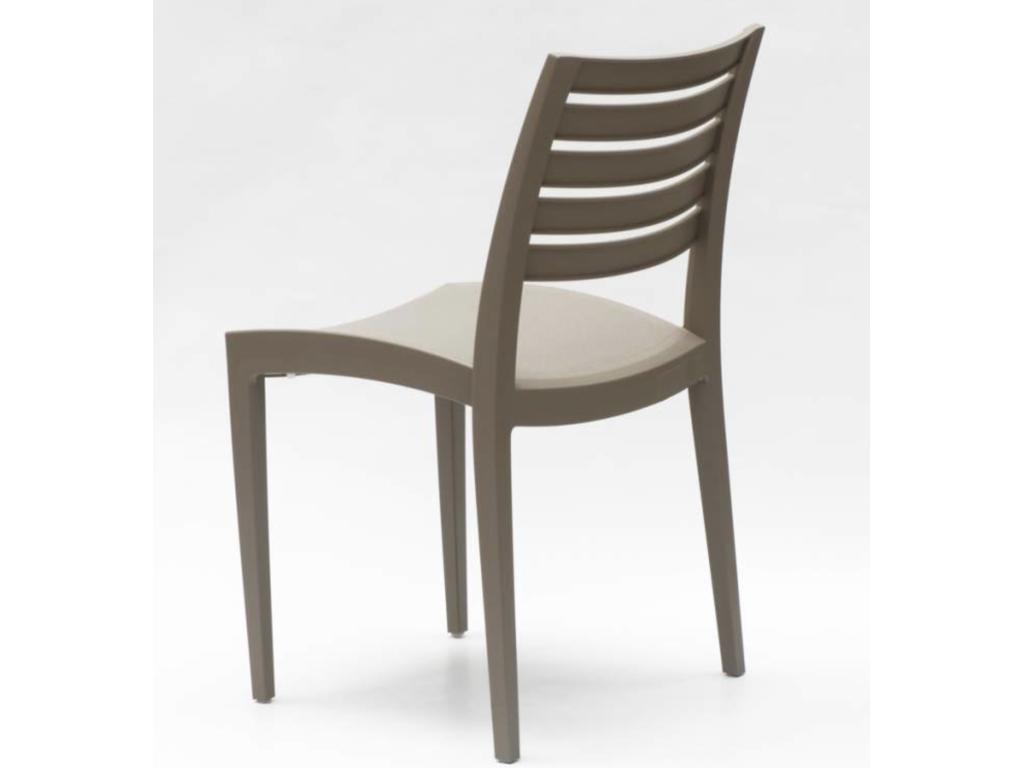 Lysvia stackable polypropylene chair - Navy blue NPSC10678