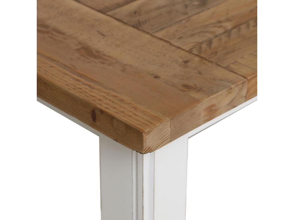 White Wooden Rectangular Table - Rivages Lysvia MDWJ91416