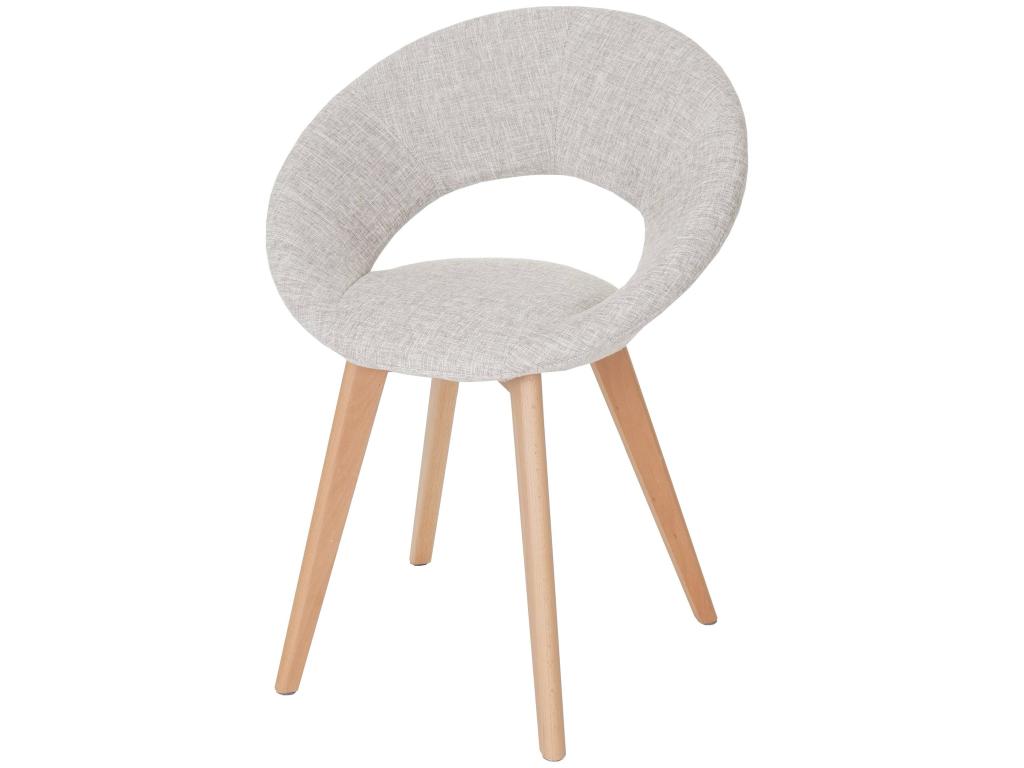 Cream/grey fabric dining chair MKQZ90614