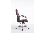 Office chair - Fabric / Chrome metal - Brown - Lysvia VQLQ25332