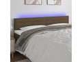 LED Headboard, Dark Brown, 200x5x78/88 cm, Fabric VTWQ73644
