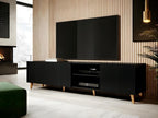 Dormeva TV stand 200x53x40 cm Black, luxurious hi-fi cabinet, sideboard, freestanding chest of drawers YIEO44316